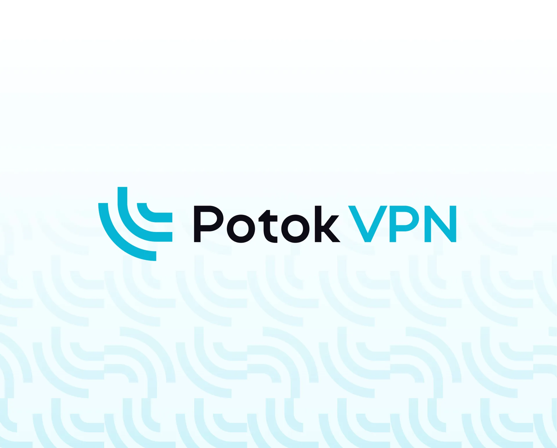 Logo and brand book for the PotokVPN service
