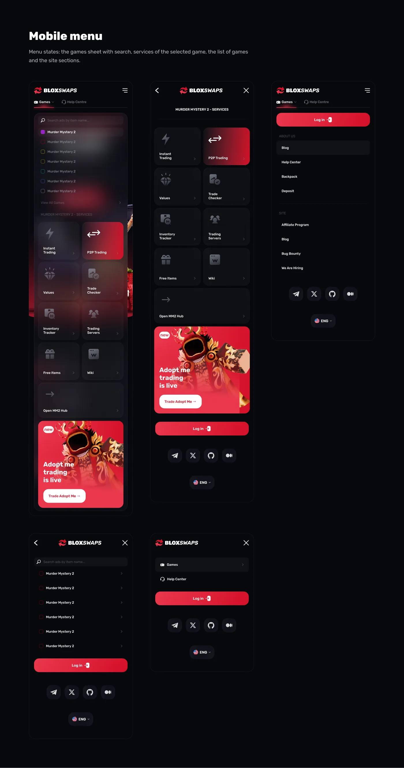 Website design for Roblox trading platform - Bloxswaps: illustration 7